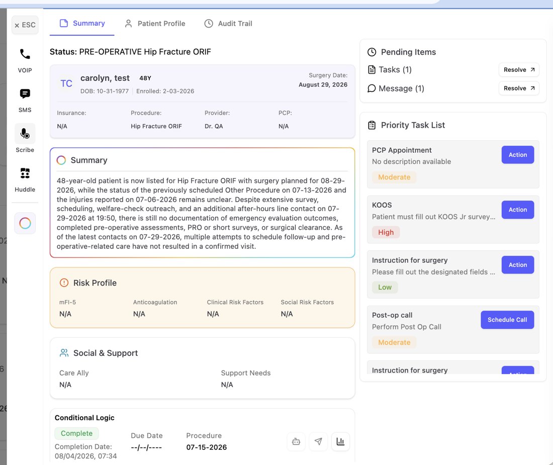 RevelAi care platform patient summary
